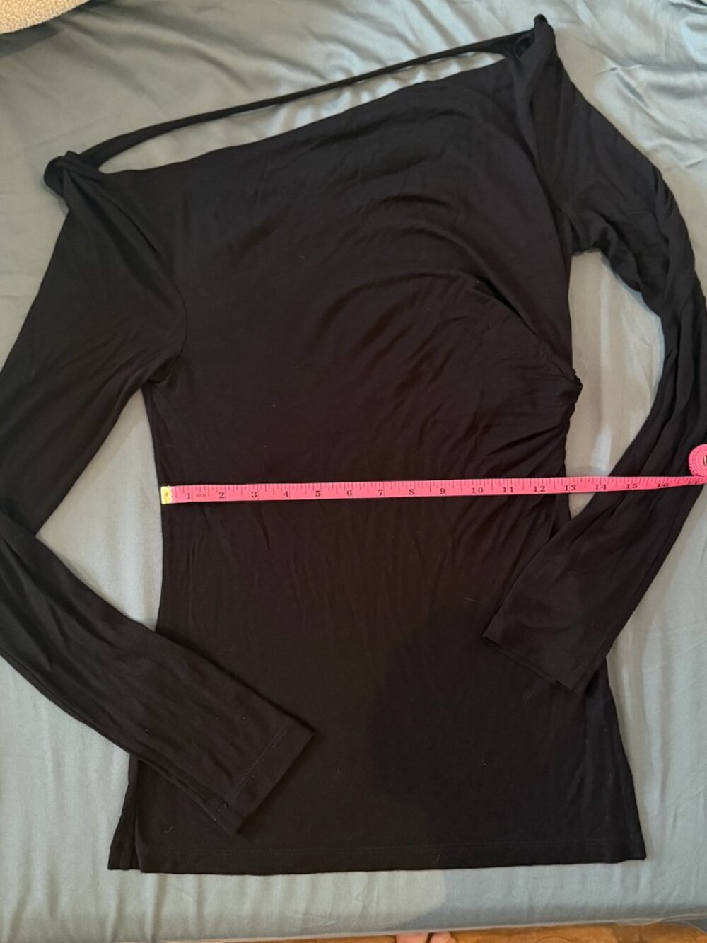 Helmut Lang Ruched top in black Medium